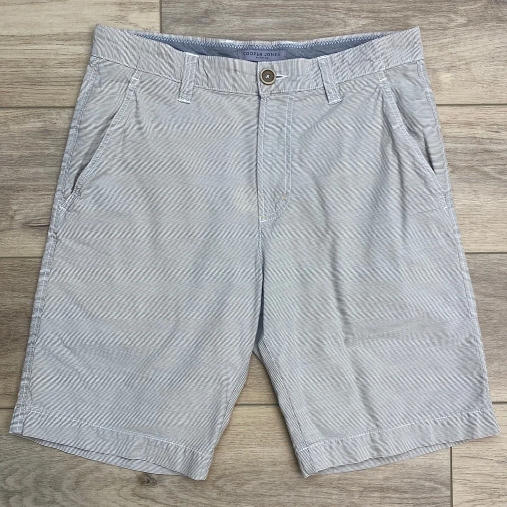 Men's Chino Shorts Bundle Navy Grey Striped Old Navy Ultimate Slim Size 32‎